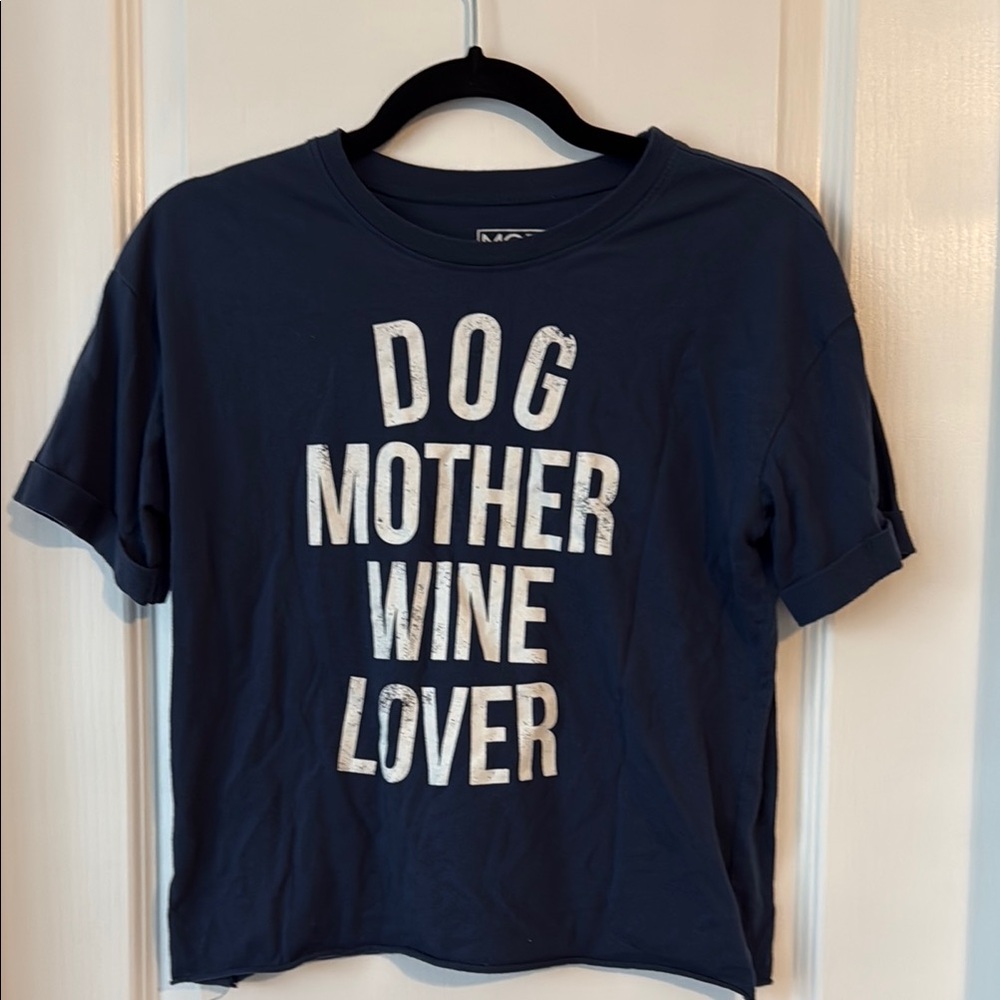Modern Lux Navy Tee with White Graphic